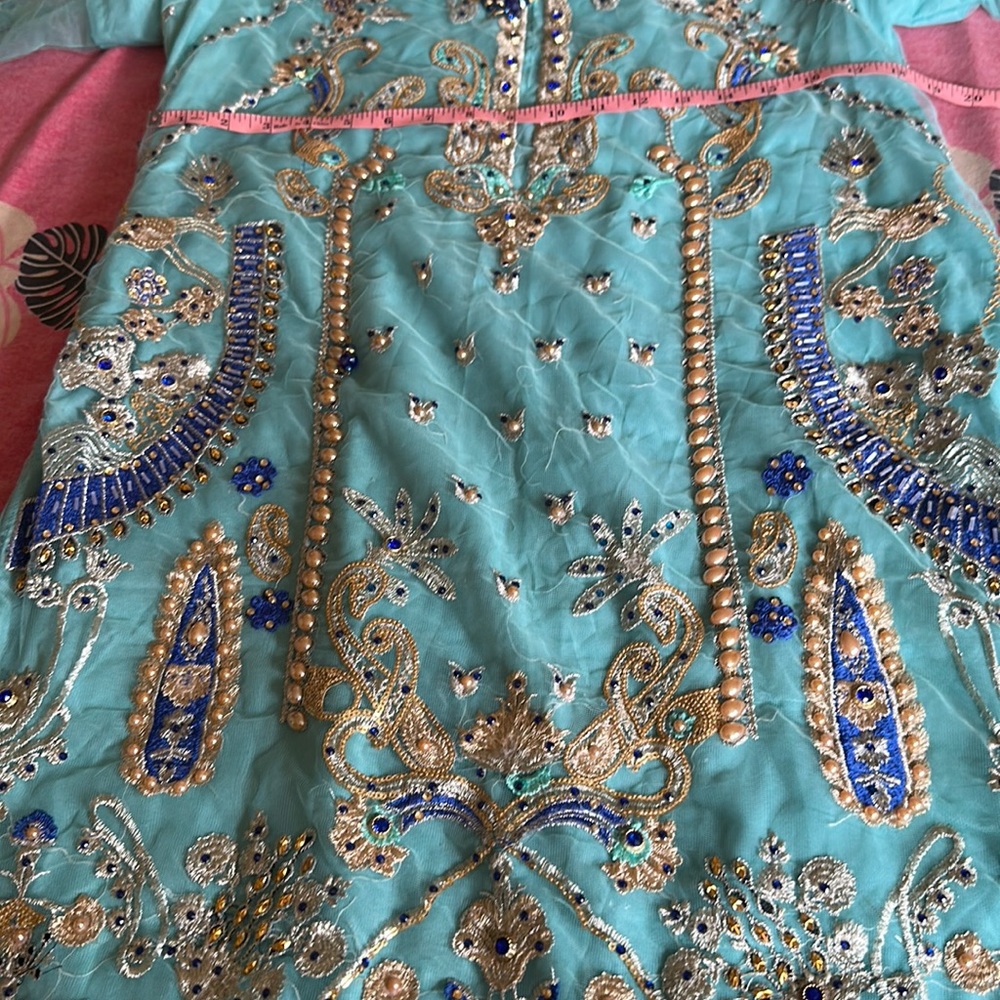 Baby blue beautiful net shalwar kameez … baby blue … pakistani net Dubatta …